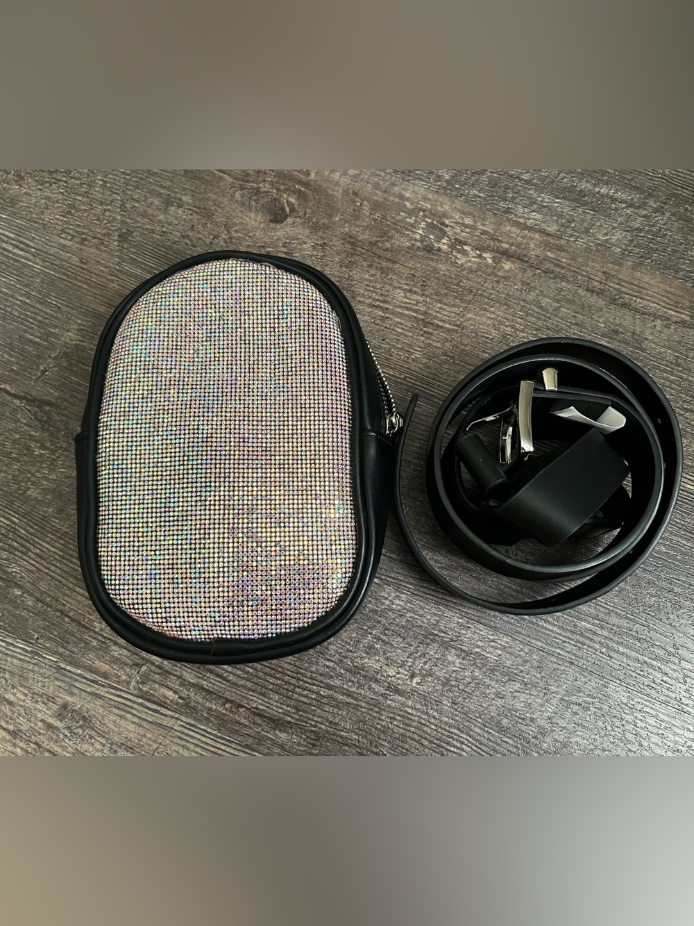 Women’s rhinestone thigh bag